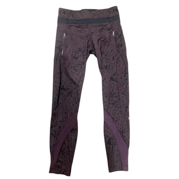 Lululemon Inspire 7/8 Tight II Luxtreme/Mesh Star Crushed Black Cherry size 4 - Picture 1 of 9